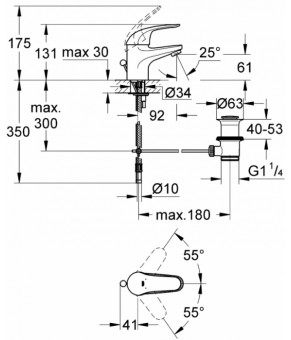 Смеситель Grohe Euroeco 23262000
