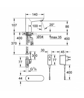 Смеситель Grohe Euroeco Cosmopolitan E 36269000