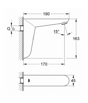 Смеситель Grohe Euroeco Cosmopolitan E 36274000