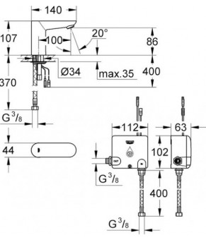 Смеситель Grohe Euroeco Cosmopolitan E 36384000