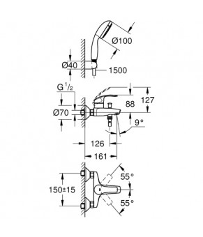 Смеситель Grohe Eurosmart 3330220A