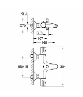 Смеситель Grohe Grohtherm 800 34564000