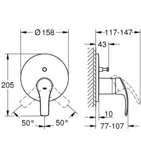 Смеситель Grohe Eurosmart 24042002