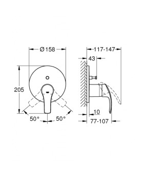 Смеситель Grohe Eurosmart 24043002