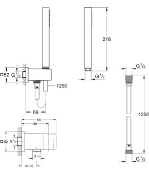 Душевой набор Grohe Euphoria Cube Stick 26405000