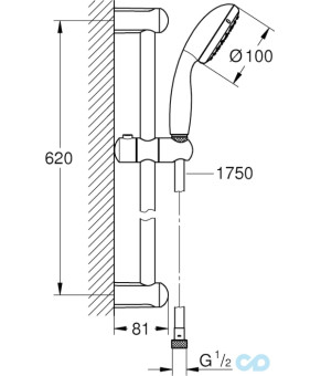 Душевой гарнитур Grohe New Tempesta 100 27924001