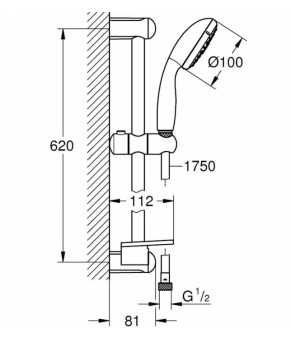 Душевой гарнитур Grohe New Tempesta 100 28593002