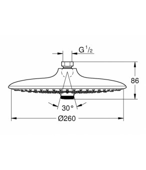 Верхний душ Grohe Euphoria 260 26455000