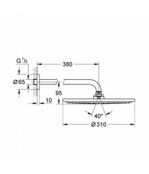 Верхний душ Grohe Rainshower Cosmopolitan 310 26056000