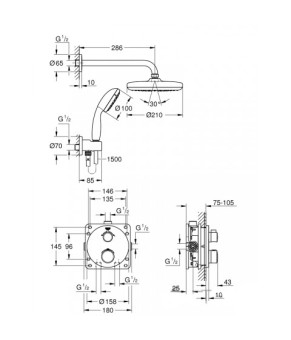 Душевая система Grohe Grohtherm 34727000