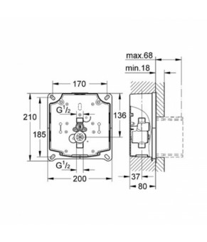 Смывное устройство Grohe Rapido UMB 38787000