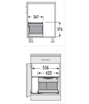 Мусорное ведро Hailo R.Tandem 3644-80
