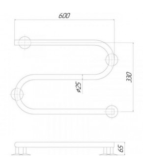 Полотенцесушитель Qtap Snake (CRM) 600x330