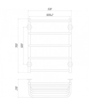 Полотенцесушитель Qtap Standard shelf (CRM) P5