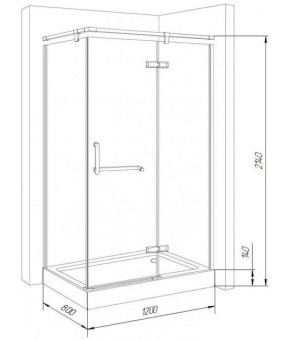 Душевая кабина Qtap Angle SC12080.1A T6 SUS
