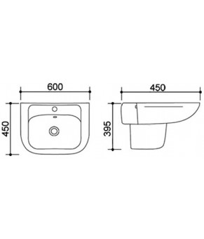 Раковина Qtap Amadina WHI 3049D/F008