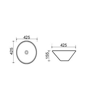 Раковина Qtap Amazon WHI 4037/F008
