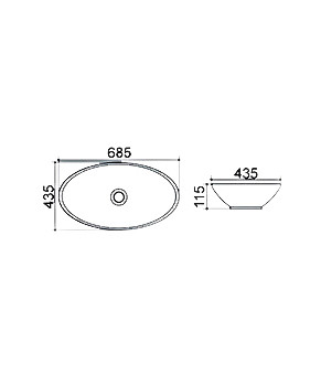 Раковина Qtap Dove WHI 40148/F008