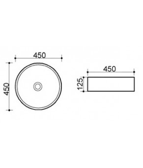Раковина Qtap Kalao WHI 4115/F008