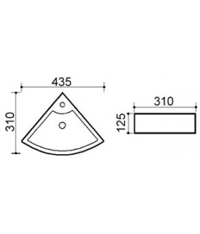 Раковина Qtap Kiwi WHI 4299/F008