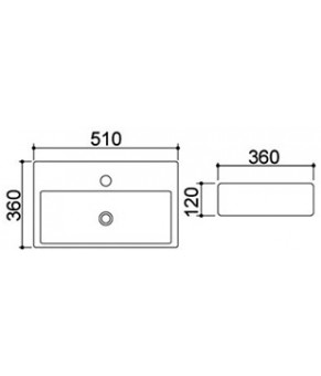 Раковина Qtap Nando WHI 414/F008