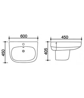 Раковина Qtap WHI 3046D/F008