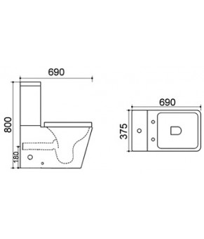 Бачок Qtap 2155Р