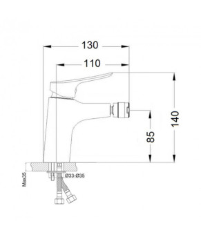 Смеситель Qtap Loft CRM 001A