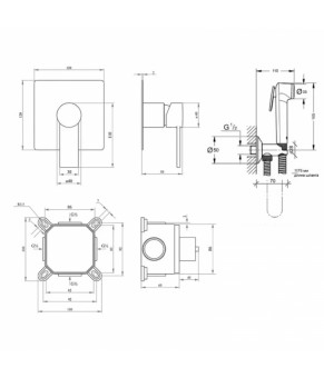 Смеситель Qtap Form CRM 001AB SQ
