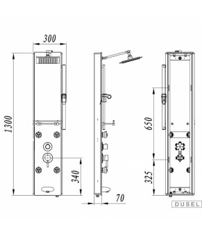 Душевая панель Dusel DU616351B