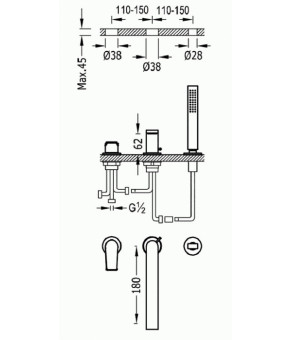 Смеситель Tres Project 21116101