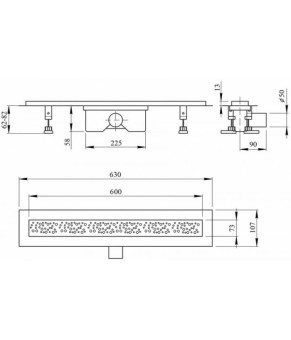 Линейный трап Qtap Dry FC304-600