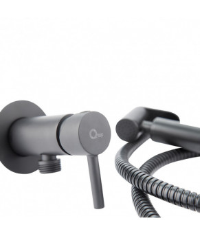 Набор для гигиенического душа Qtap Inspai-Varius Black Matt (QTINSVARBСRV00440001)