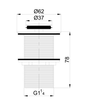 Донный клапан Volle 90-00-037white