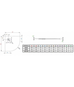 Поддон Radaway Kyntos A HKA8080-04