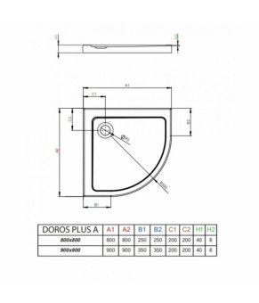 Поддон Radaway Doros Plus A SDRPA8080-01