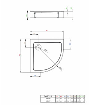 Поддон Radaway Doros A SDRA8080-01
