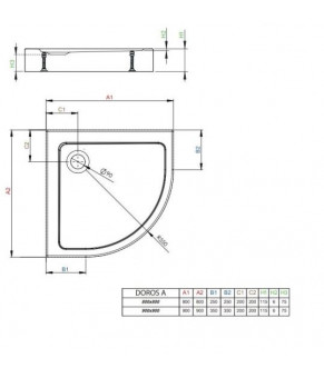 Поддон Radaway Doros A Compact SDRA8080-05