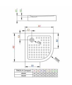 Поддон Radaway Tinos A Compact S4TIC8080-08