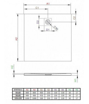 Поддон Radaway Kyntos C HKC8080-64