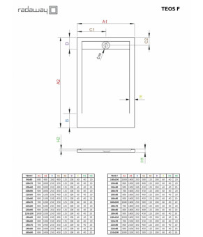Поддон Radaway Teos F HTF13090-04