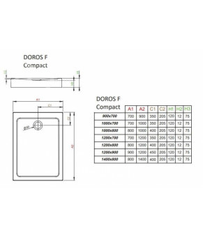 Поддон Radaway Doros F Compact SDRFP9070-05