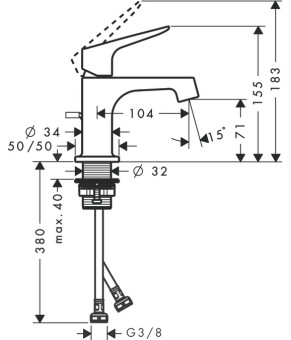 Змішувач Axor Citterio 34016000