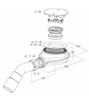Сифон Radaway Turboflow TBXS