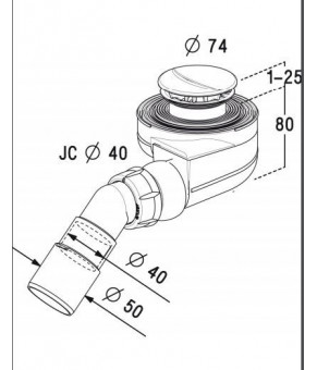 Сифон Radaway Turboflow TB50P