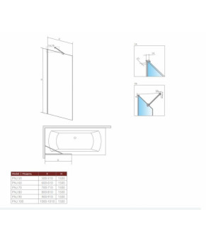 Шторка Radaway Modo New PNJ 10006080-01-01