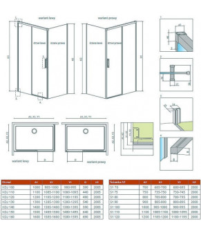 Двери Radaway Idea Black KDJ 387046-54-01
