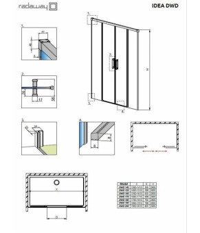 Душевые двери Radaway Idea Black DWD 387126-54-01