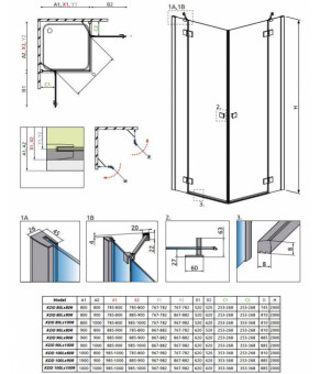 Часть кабины Radaway Essenza New Black KDD 385062-54-01