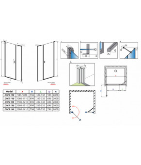 Душові двері Radaway Nes Black DWS 10028140-54-01